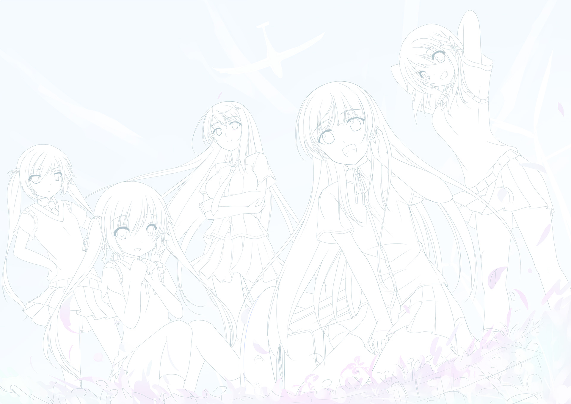 リクルートメインビジュアル線画